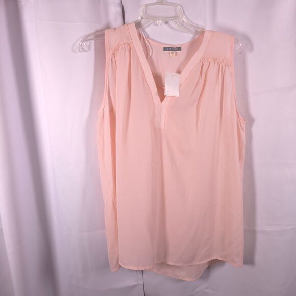 NWT Pleione Womens Medium Pink V-Neck Sleevelss Pajama Top Blouse - Picture 1 of 6